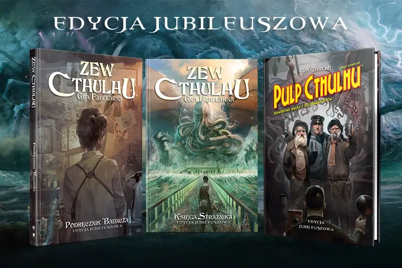 Trzy okładki wersji limitowanej Zew Cthulhu