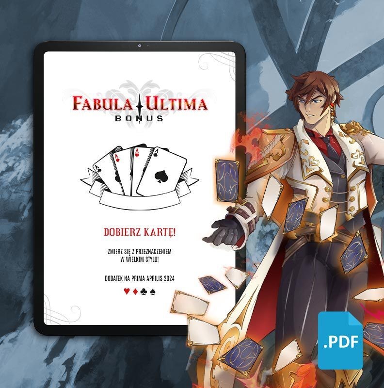 Wizualizacja darmowych materiałów do gry Fabula Ultima